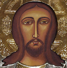 #A41 Christ Pantocrator - Late Russian-Italian Face Detail