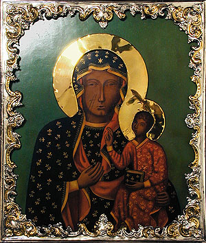 #A56AK Our Lady of Czestochowa - Entire Figure & Background is Painted