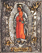 #A73P Our Lady of Guadalupe - Entire Body (Face, Hands, and Gown) is Painted