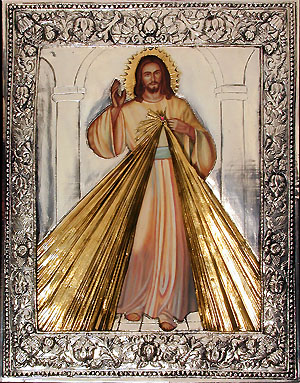 #A75P Jesus, the Divine Mercy - Entire Body (Face, Hair, Hands, Feet and Robe) is Painted